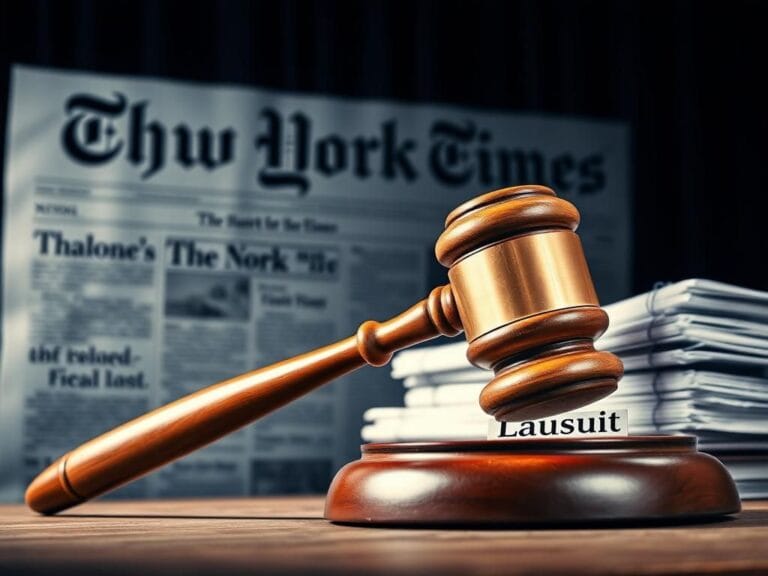 Flick International A close-up of a large gavel symbolizing justice in a courtroom setting, with a blurred newspaper in the background.
