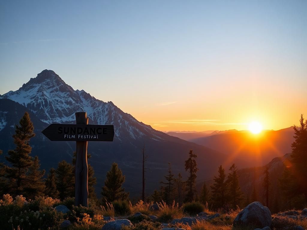 Flick International A serene mountain landscape at dusk with snow-dusted peaks in Utah