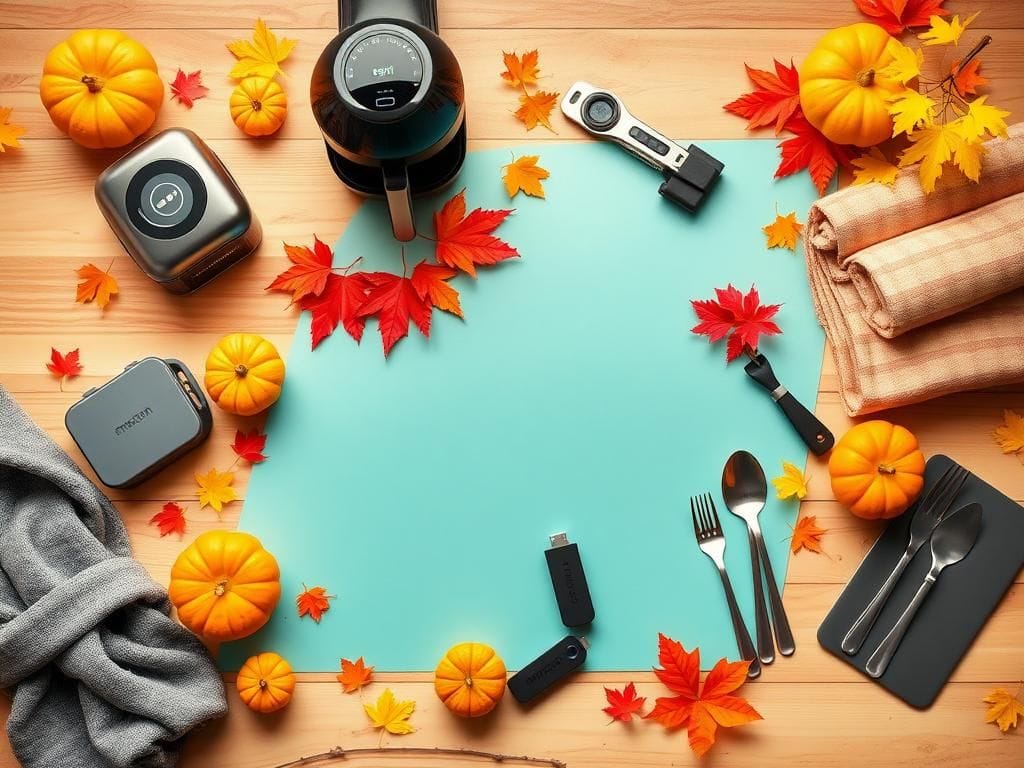 Flick International Vibrant flat lay of popular products for Amazon Prime Big Deal Days including kitchen gadgets and home essentials