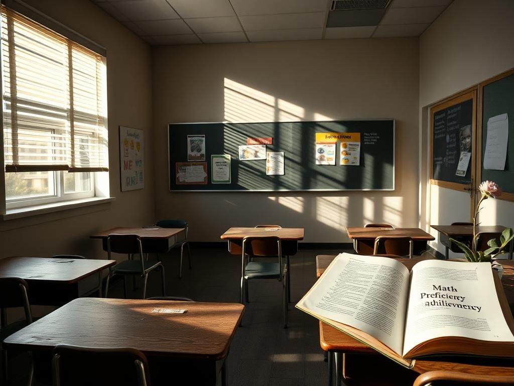 Flick International Empty classroom in LeBron James' I Promise School depicting academic challenges