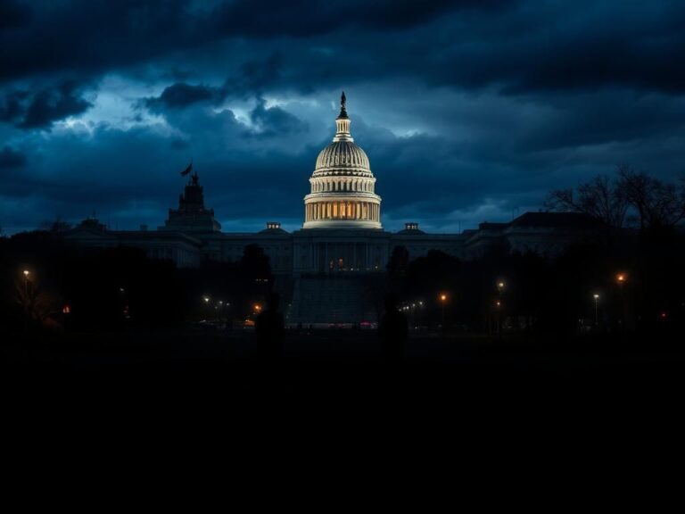 Flick International Twilight cityscape of Washington, D.C. with U.S. Capitol against a stormy sky