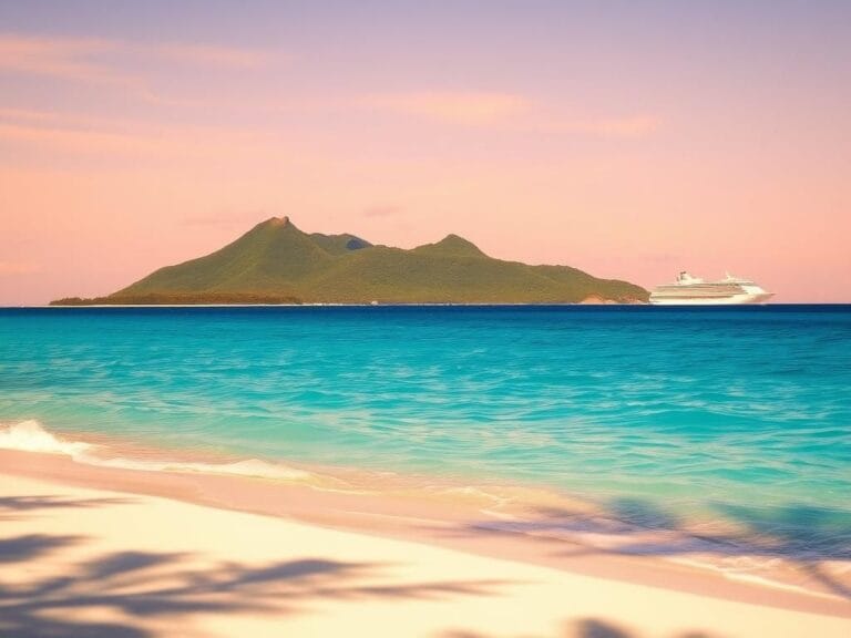 Flick International A tranquil Caribbean beach scene with azure waters and white sands, hinting at safety concerns.