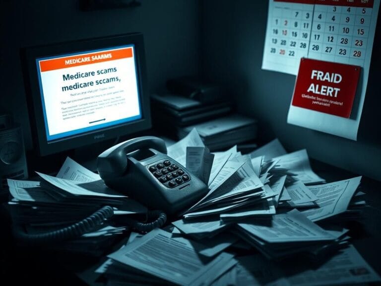 Flick International An aged telephone on a cluttered desk symbolizes the confusion of Medicare scams