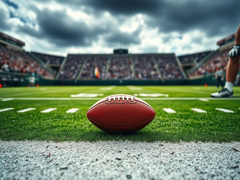 Flick International Close-up view of an offensive line stance on a football field