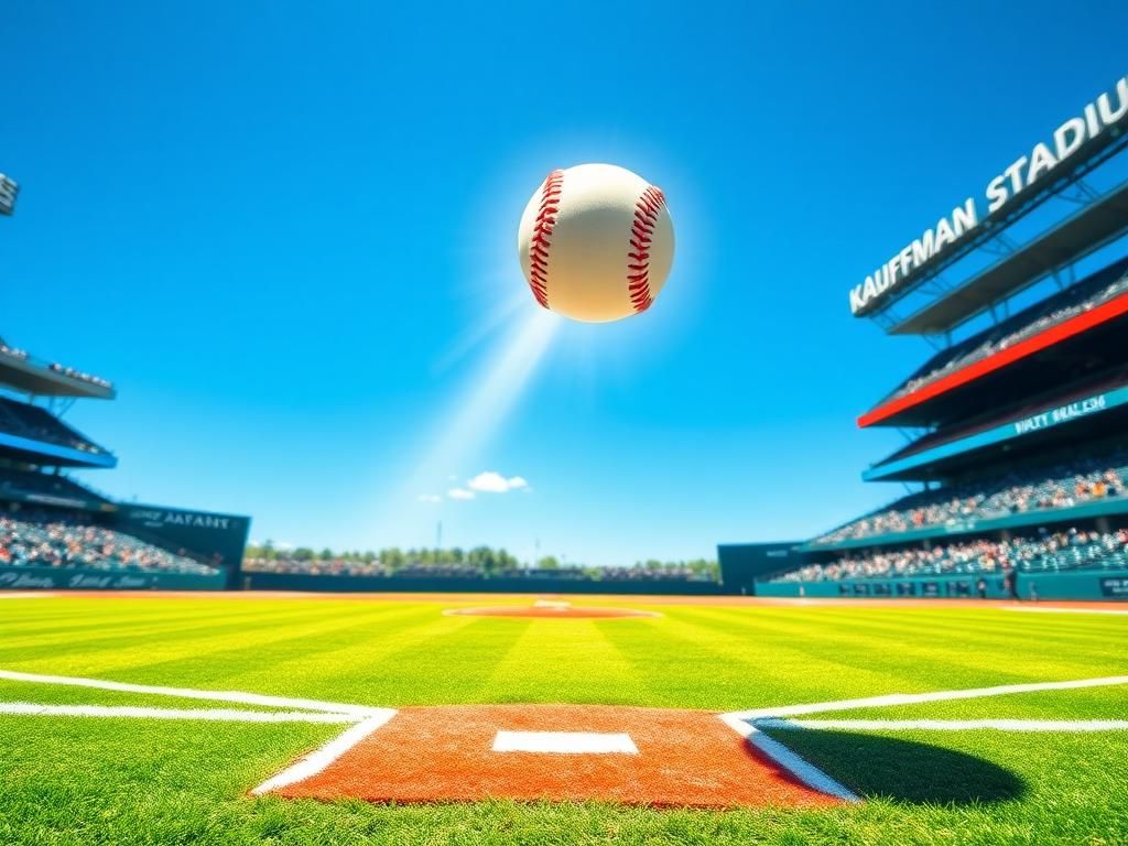 Flick International Baseball soaring into the right-field seats during a Mariners game