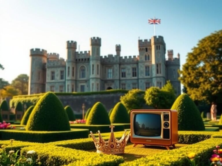Flick International Serene view of Windsor Castle surrounded by lush gardens