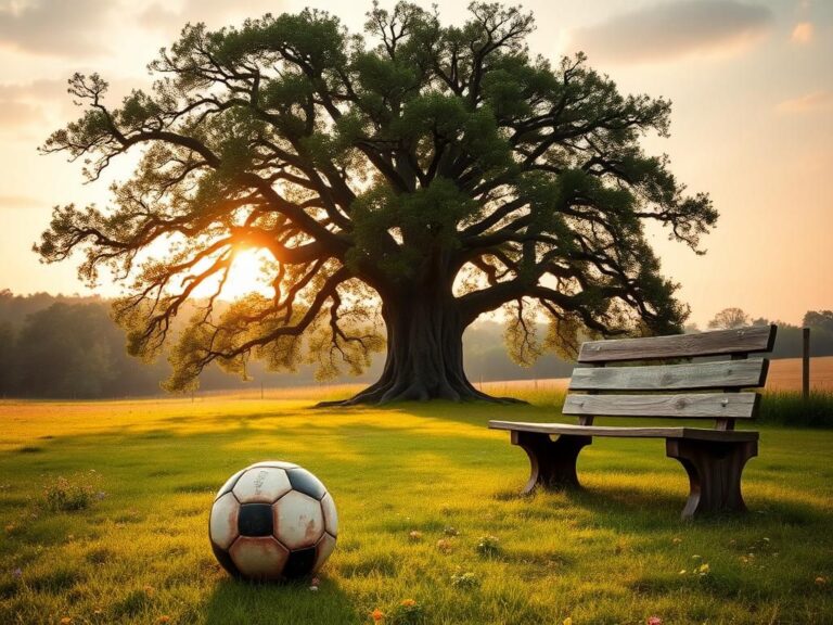 Flick International Serene landscape depicting childhood innocence with an ancient oak tree in the English countryside