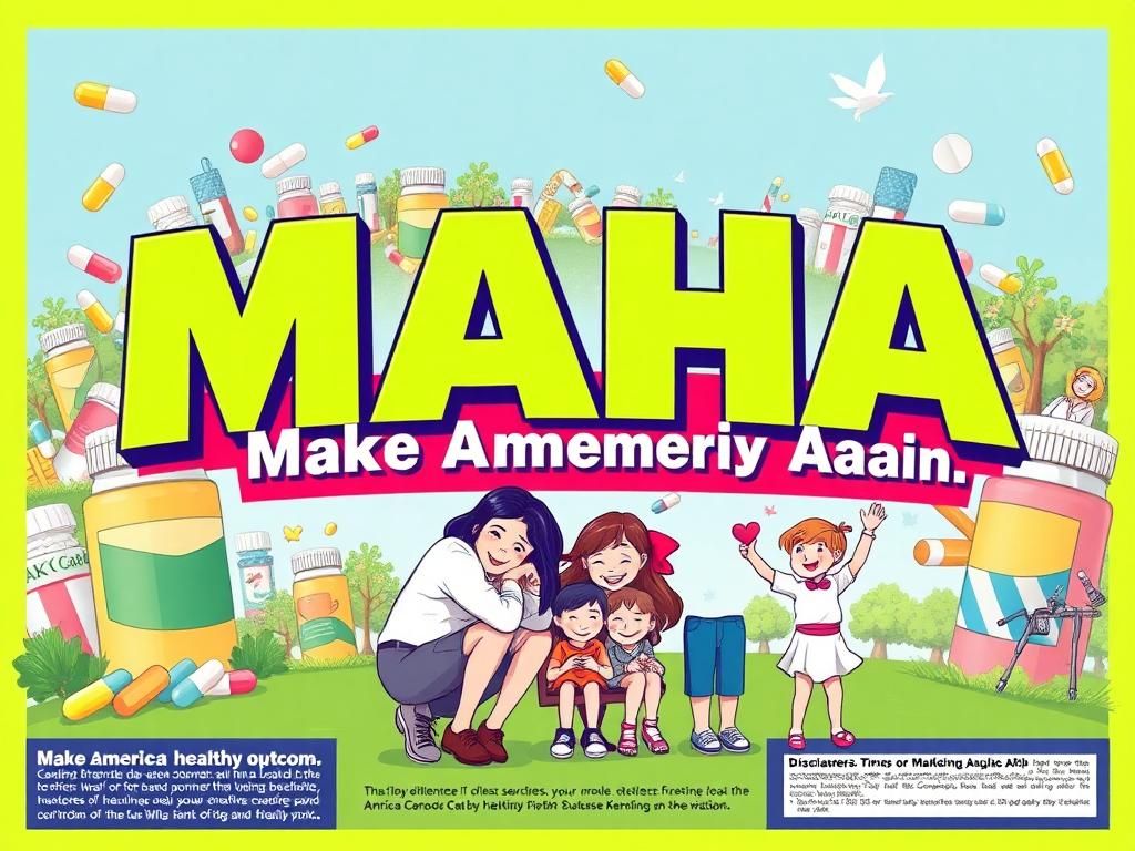 Flick International Vibrant parody advertisement illustrating the absurdity of misleading pharmaceutical marketing with a playful design.