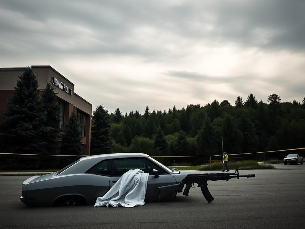 Flick International Scene of the aftermath at Utah Valley University campus following Charlie Kirk's alleged assassination