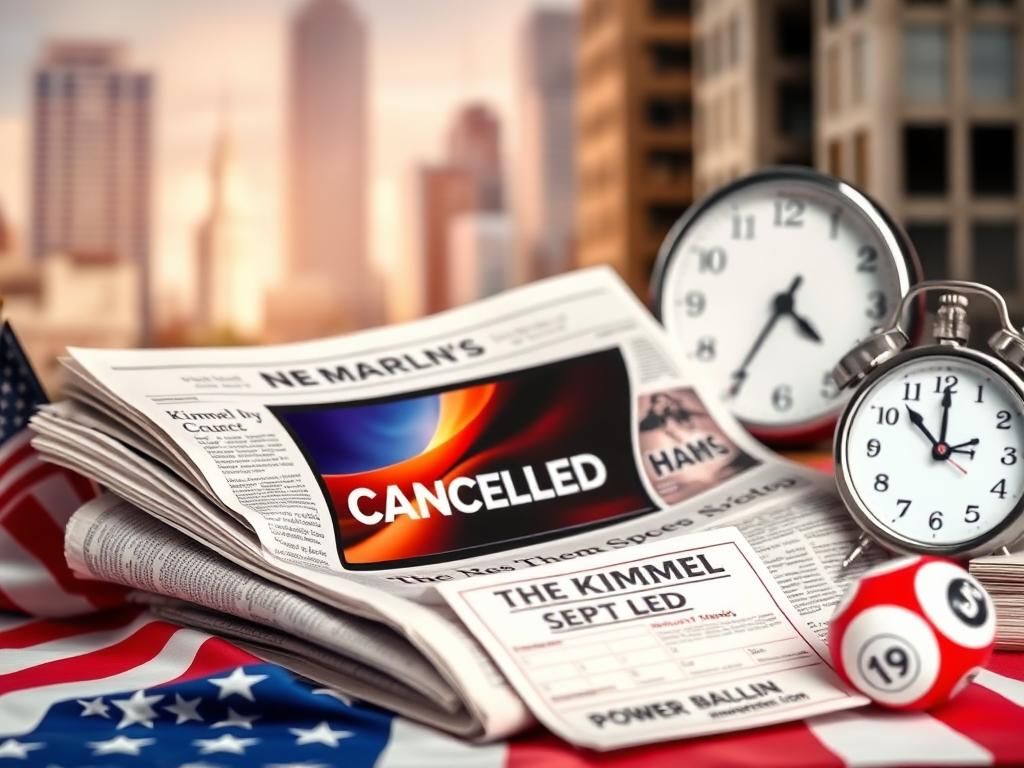 Flick International A dynamic newspaper scene featuring recent news headlines and symbolic elements