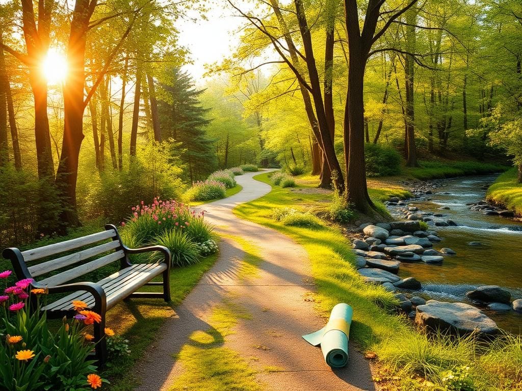 Flick International Serene outdoors with a winding pathway through a lush forest symbolizing longevity and vibrant living