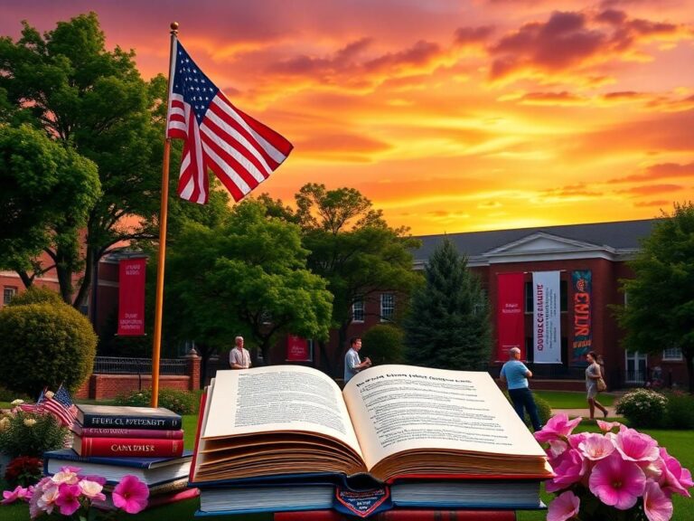 Flick International A vibrant college campus at sunset representing the conservative movement