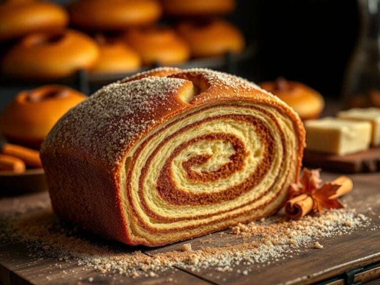 Flick International Kirkland Signature Butter Cinnamon Sugar Loaf displayed on a rustic wooden table