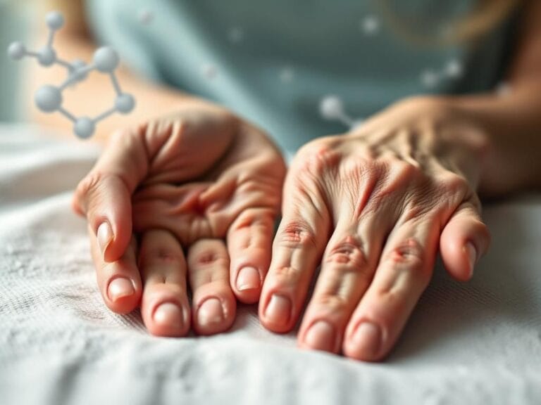 Flick International Close-up of inflamed and swollen hands representing lupus-related arthritis struggles