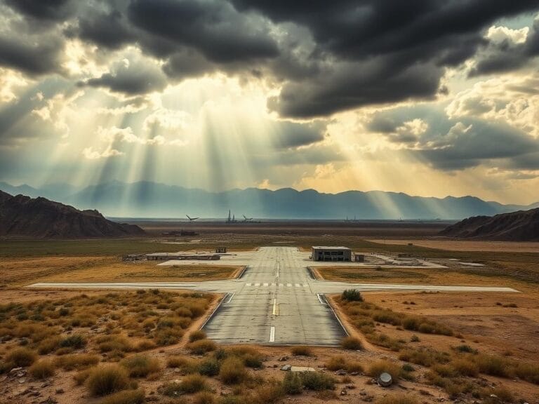 Flick International Aerial view of Bagram Air Base surrounded by mountainous terrain in Afghanistan