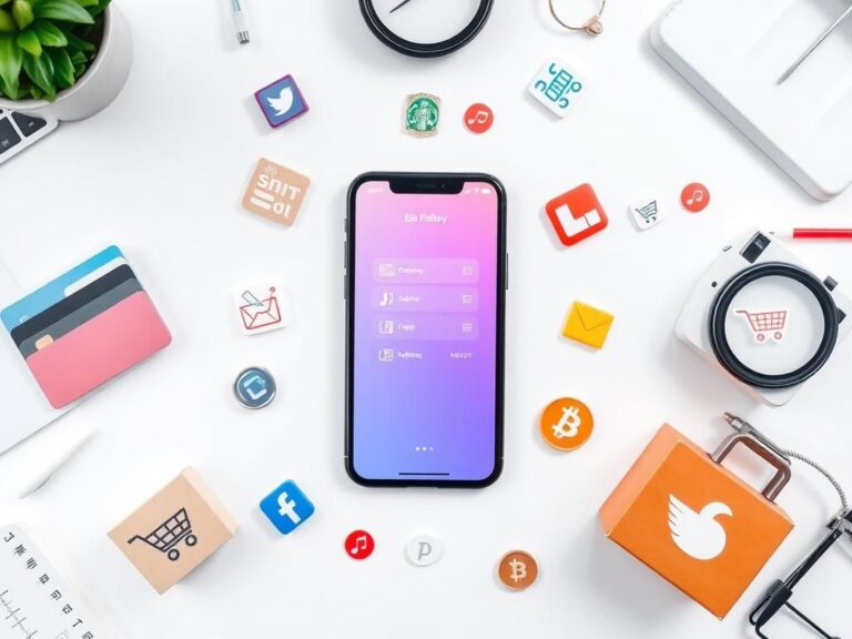 Flick International smartphone displaying digital wallet app with payment icons and delivery elements
