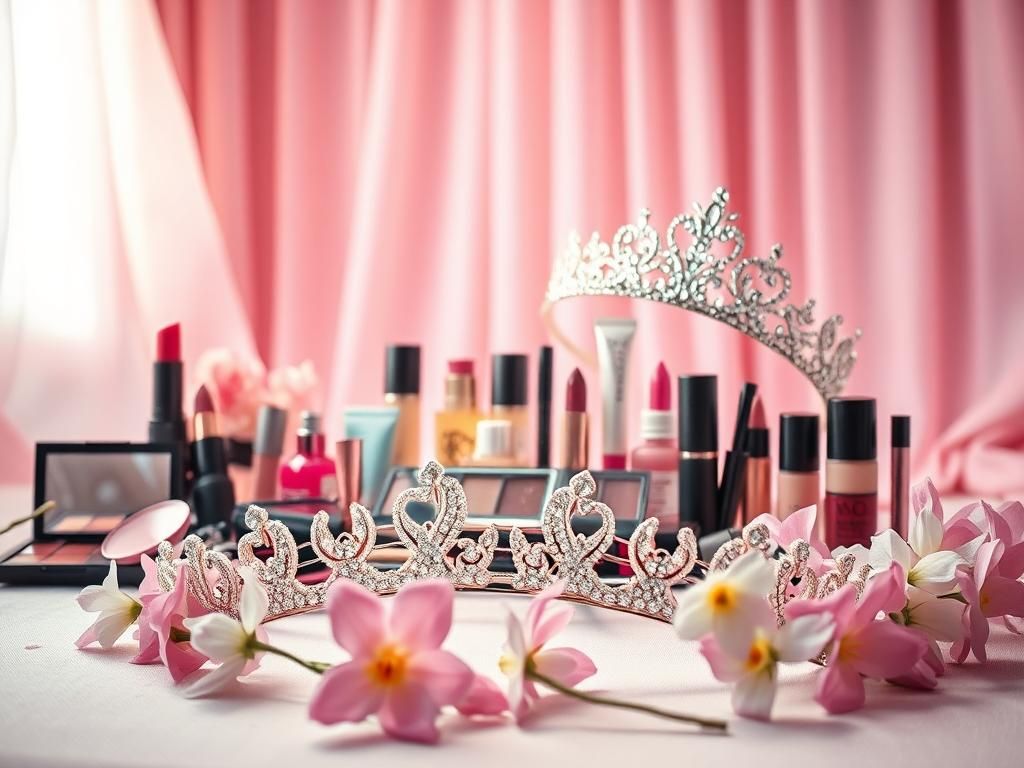 Flick International Vibrant display of makeup products symbolizing beauty and empowerment