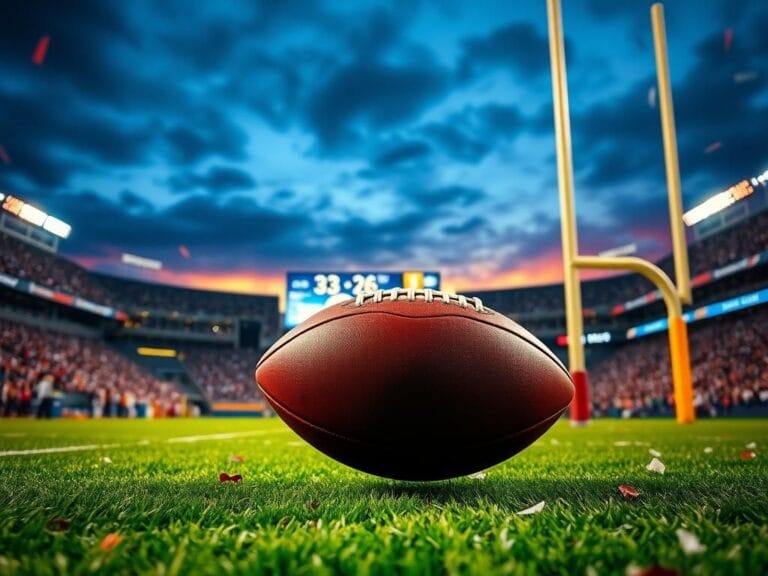 Flick International Blocked football during an intense game between the Eagles and Rams