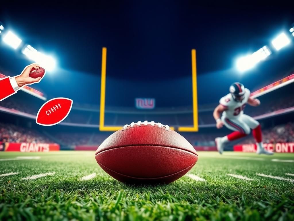 Flick International Kansas City Chiefs football scene with a dynamic display of red and gold colors under stadium lights