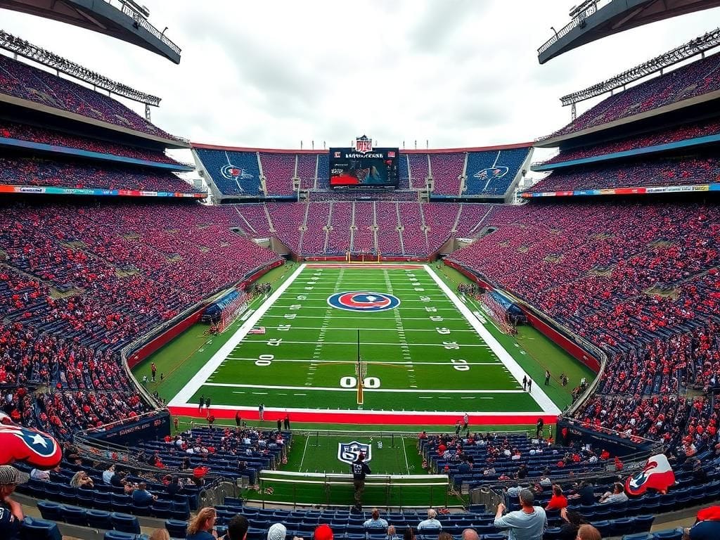 Flick International A wide-angle view of MetLife Stadium filled with New York Giants fans expressing their desires for a quarterback change.