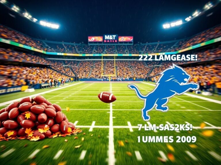 Flick International Action-packed football scene at M&T Bank Stadium showcasing the Detroit Lions against the Baltimore Ravens.