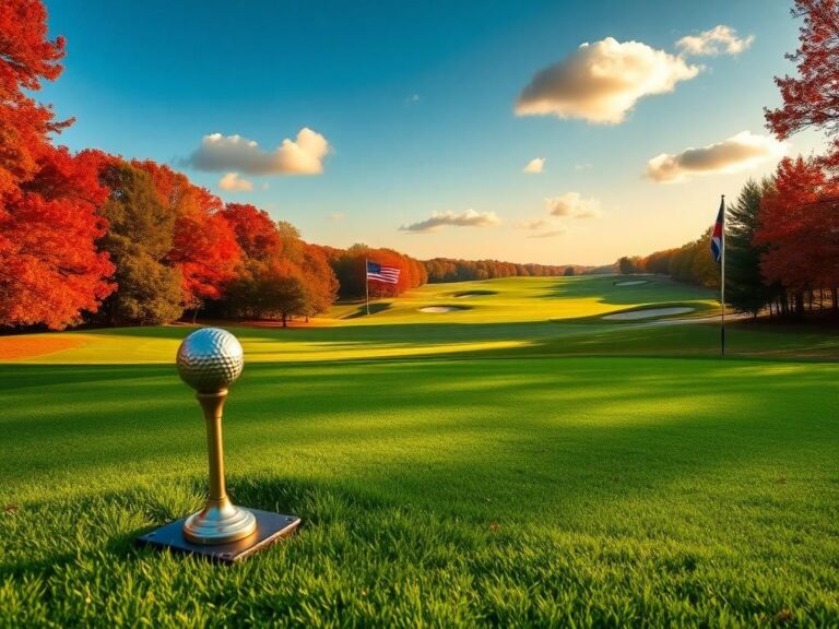 Flick International A panoramic view of Bethpage Black golf course with lush fairways and autumn foliage