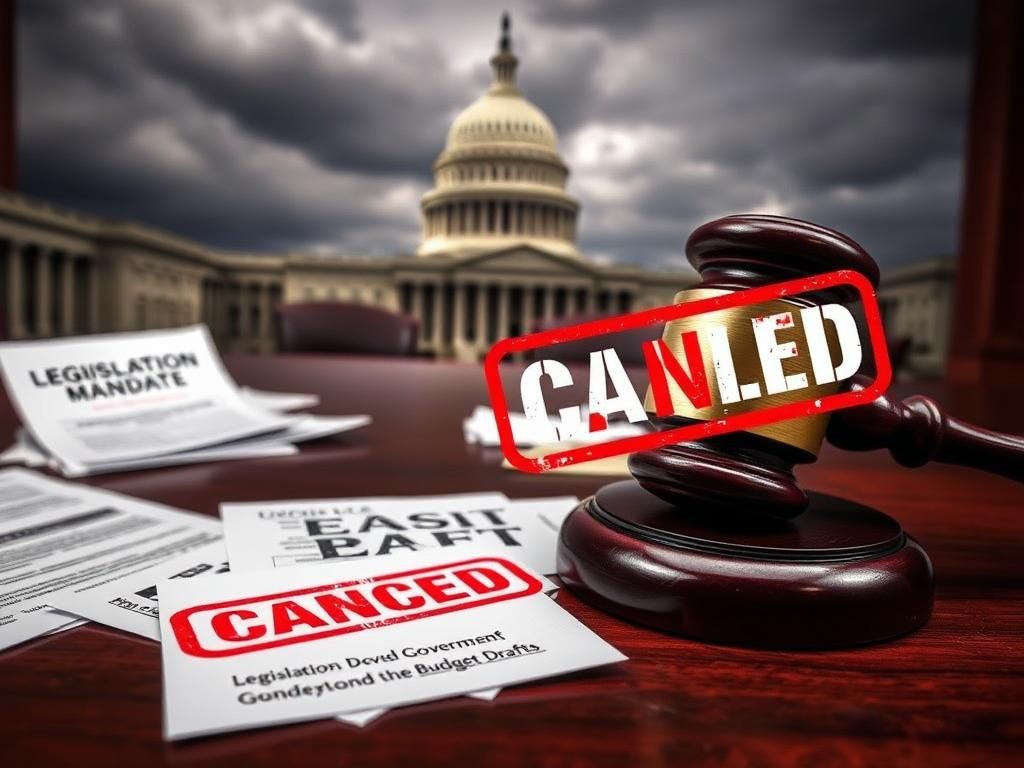 Flick International Close-up view of a gavel striking a wooden table symbolizing tense congressional discussions