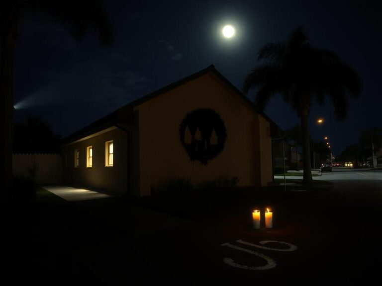 Flick International Charred exterior of the Chabad of Charlotte County synagogue after arson incident in Punta Gorda, Florida