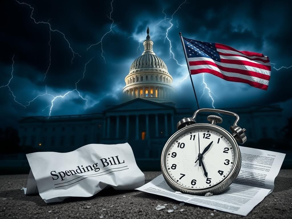 Flick International U.S. Capitol Building under dark storm clouds with lightning