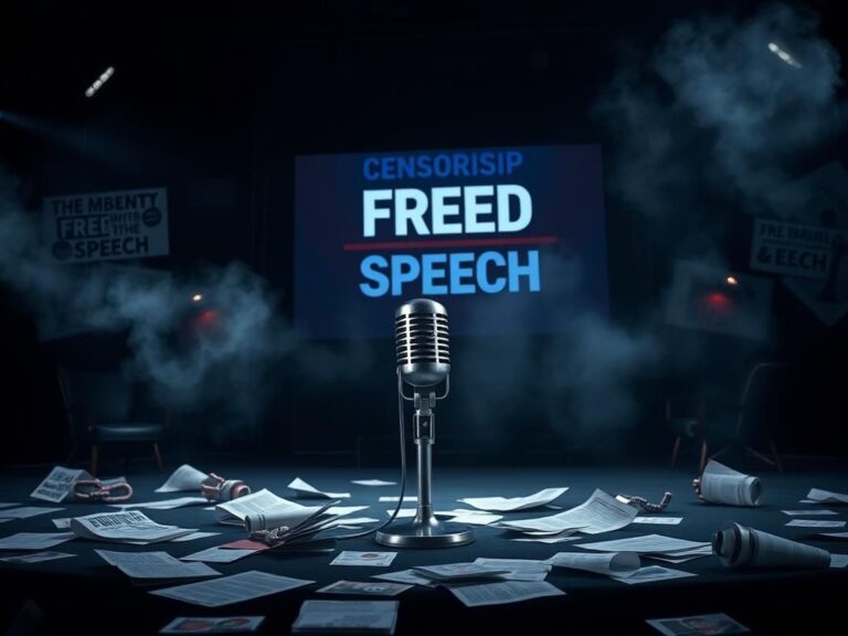 Flick International Dimly lit stage with a vintage microphone symbolizing a late-night talk show atmosphere