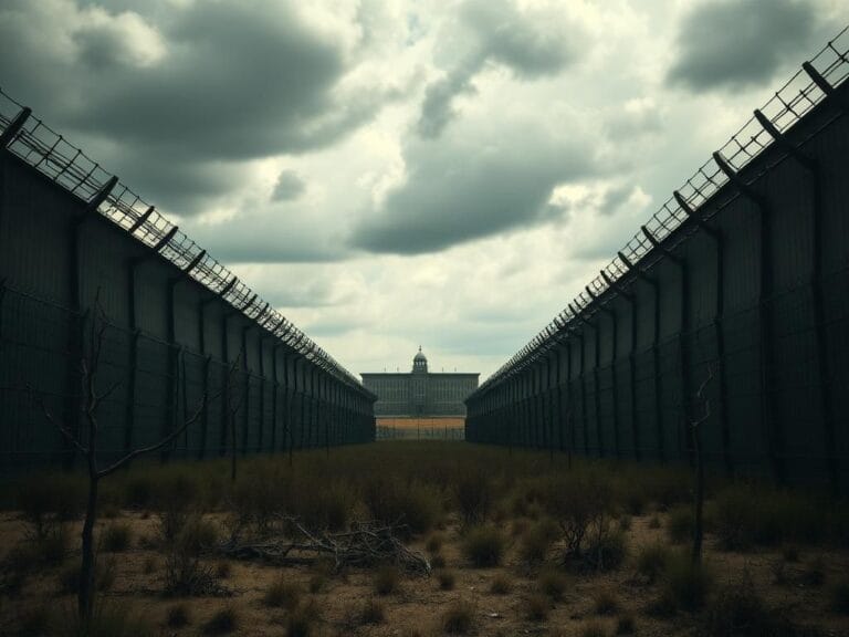 Flick International A stark view of Louisiana Lockup at Angola Prison illustrating high fences and oppressive atmosphere.