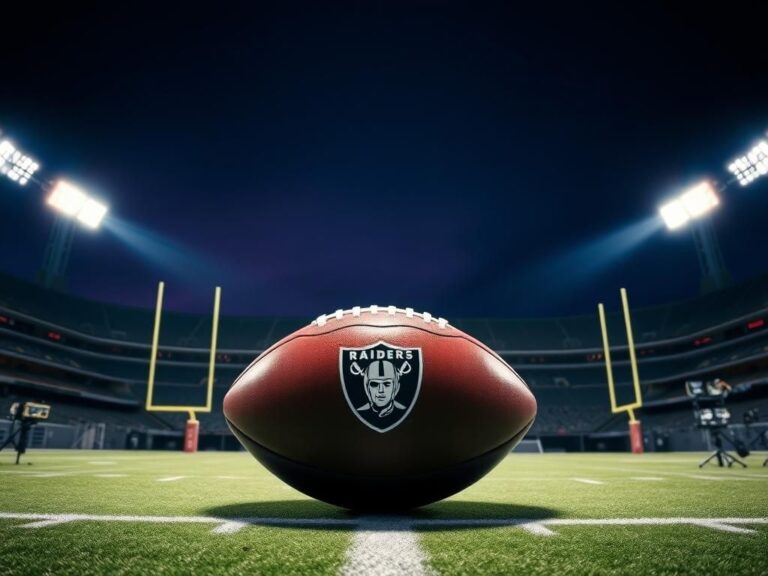 Flick International Dramatic football stadium illuminated at night with a spotlight on a football, symbolizing Tom Brady's dual roles