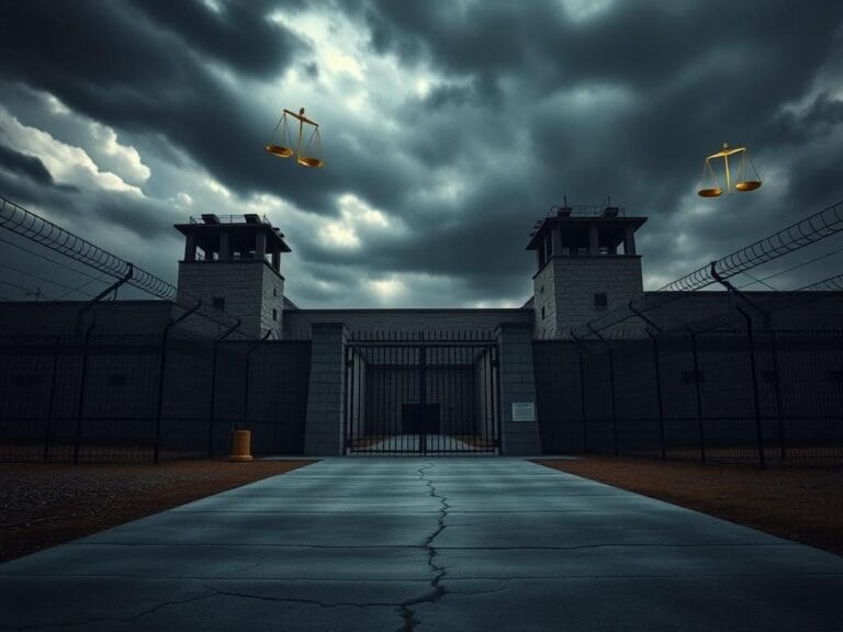 Flick International Exterior view of the U.S. Penitentiary Administrative Maximum Facility under a cloudy sky