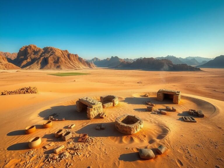 Flick International Aerial view of an ancient copper smelting workshop in Egypt's Sinai region