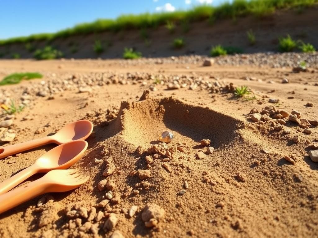 Flick International An Oklahoma family discovers a sparkling brown diamond at Crater of Diamonds State Park, surrounded by dollar-store sand-digging tools.