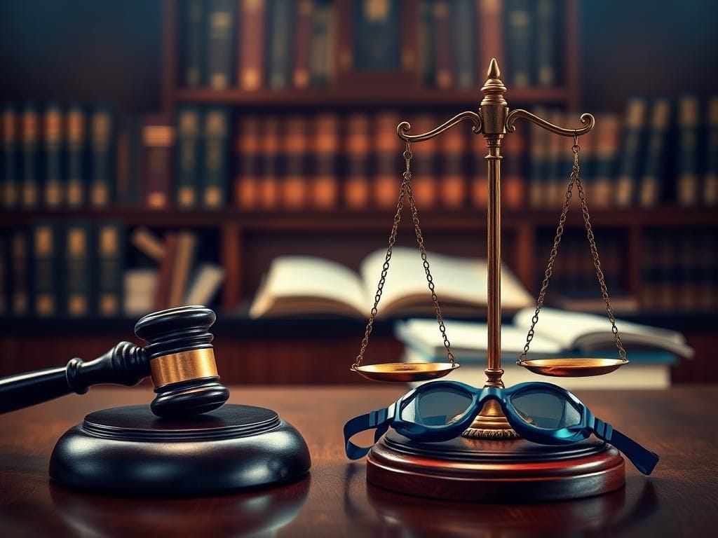 Flick International A dramatic courtroom scene featuring a gavel, symbolizing justice in the Riley Gaines lawsuit