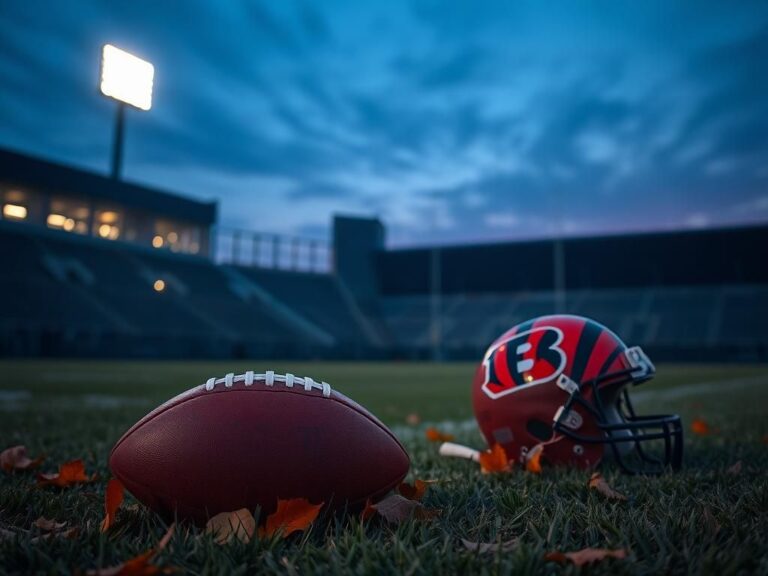 Flick International A somber football stadium scene reflecting on Rudi Johnson's legacy