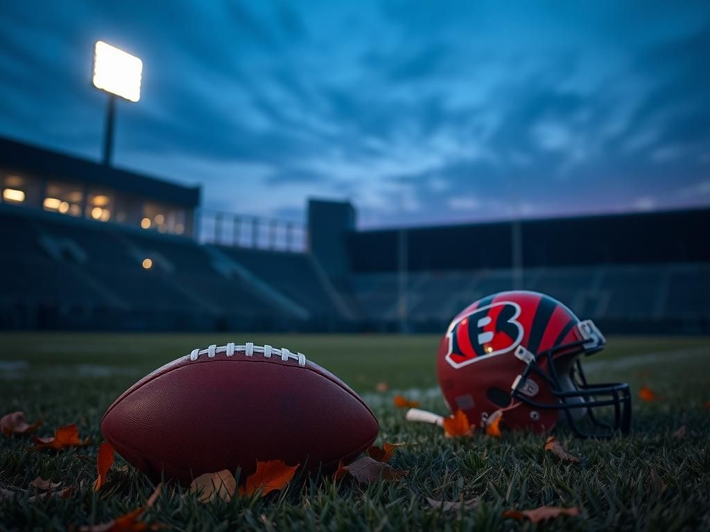 Flick International A somber football stadium scene reflecting on Rudi Johnson's legacy