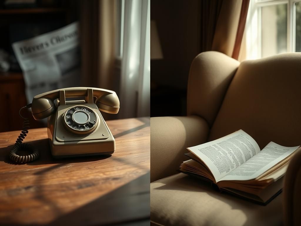 Flick International A vintage telephone and an open book representing Matthew McConaughey's relationship with his mother during a period of separation