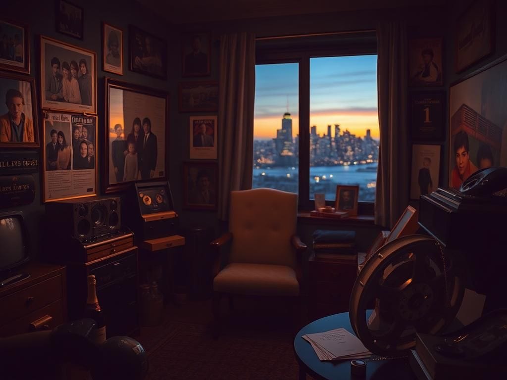 Flick International A dimly lit room filled with vintage memorabilia showcasing childhood fame.