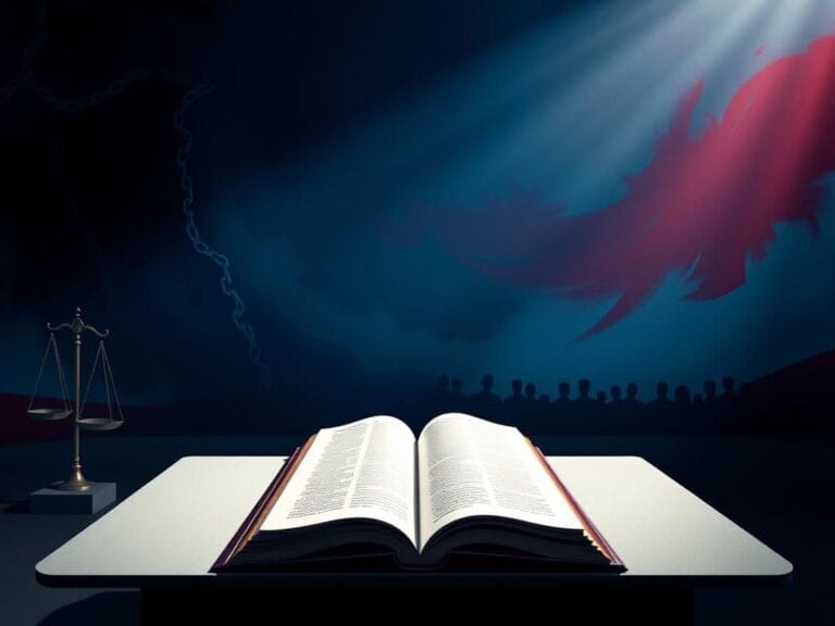 Flick International Empty debate stage with spotlight on podium symbolizing political discourse