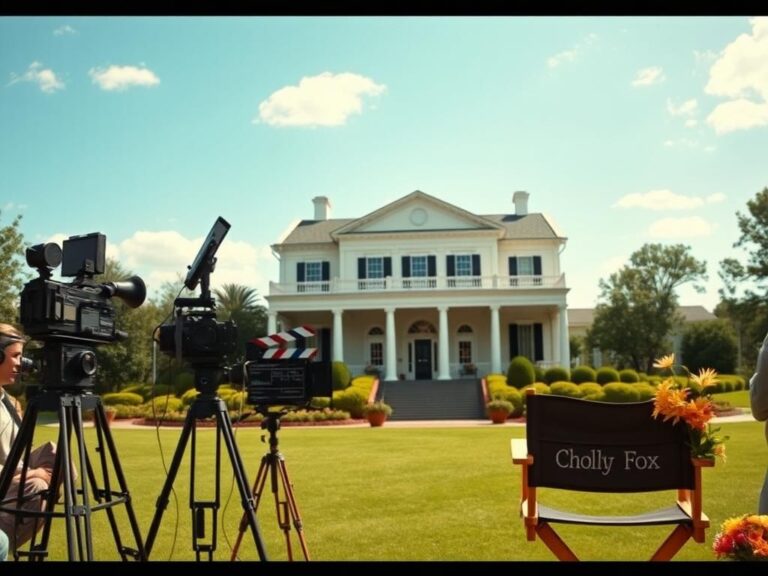 Flick International Vintage movie set scene from the late 1980s featuring a charming Arkansas governor's mansion mock-up