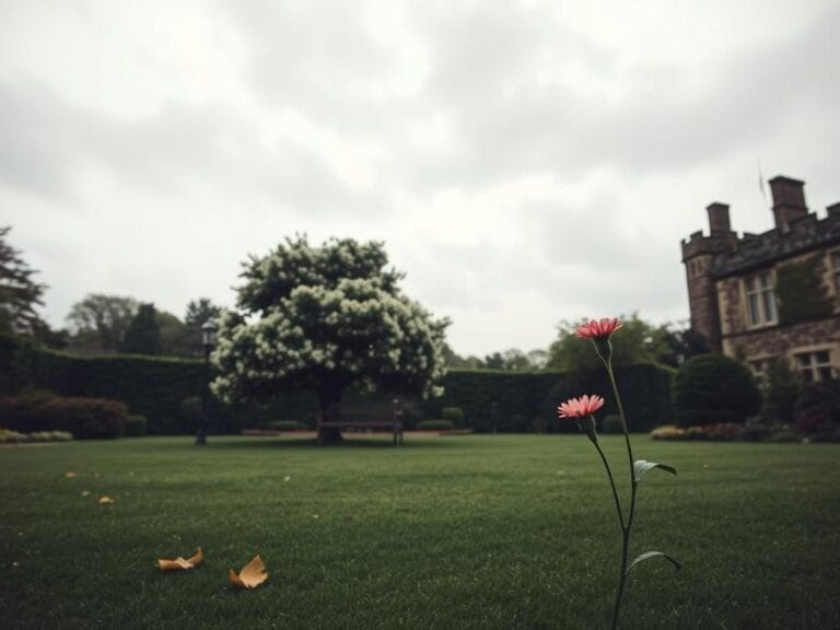 Flick International A serene garden scene at Windsor Castle reflecting on challenges faced by Prince William.