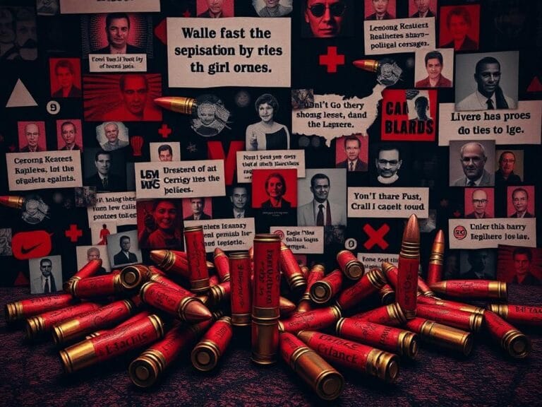 Flick International Collage of internet culture symbols representing political violence