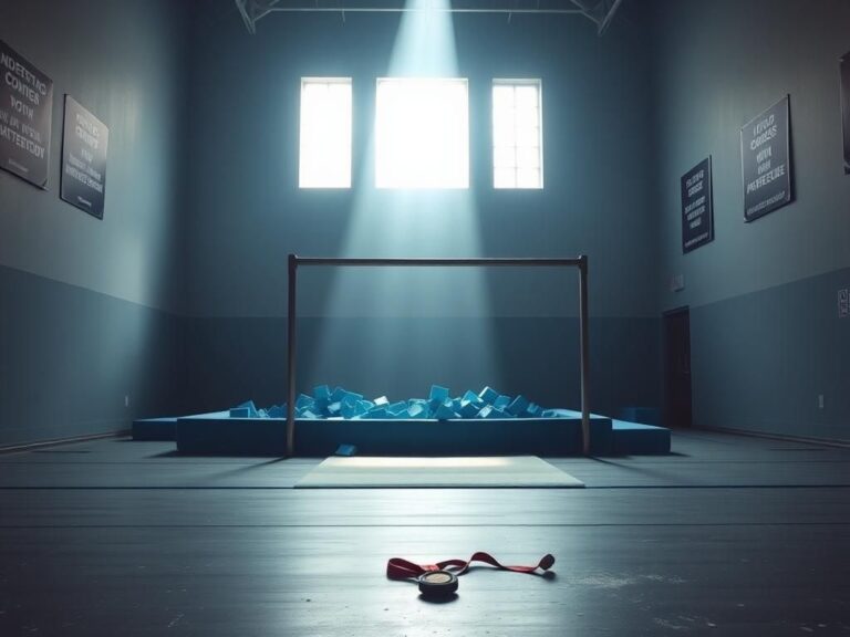 Flick International Empty high bar in a training gym reflecting a tragic loss