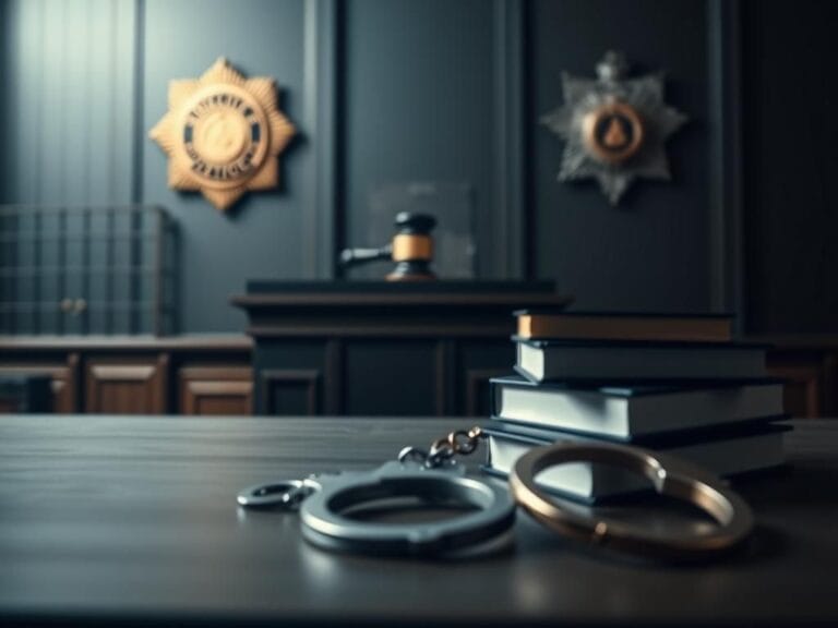 Flick International A modern courtroom scene featuring an empty judge's bench and gavel, symbolizing justice and legal authority.