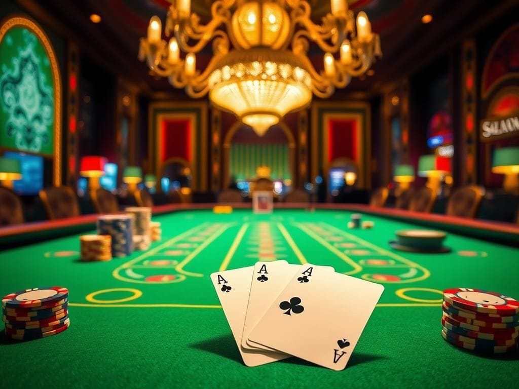 Flick International Dana White and a CBS News reporter at a private baccarat table in the Bellagio Casino