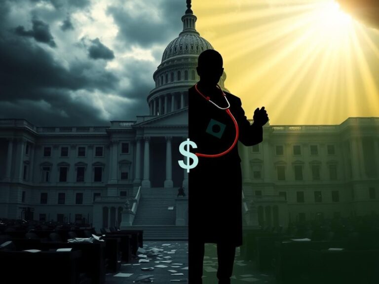 Flick International Split-screen image of the U.S. Capitol illustrating government shutdown struggles with dark storm clouds and hopeful rays of sunlight.