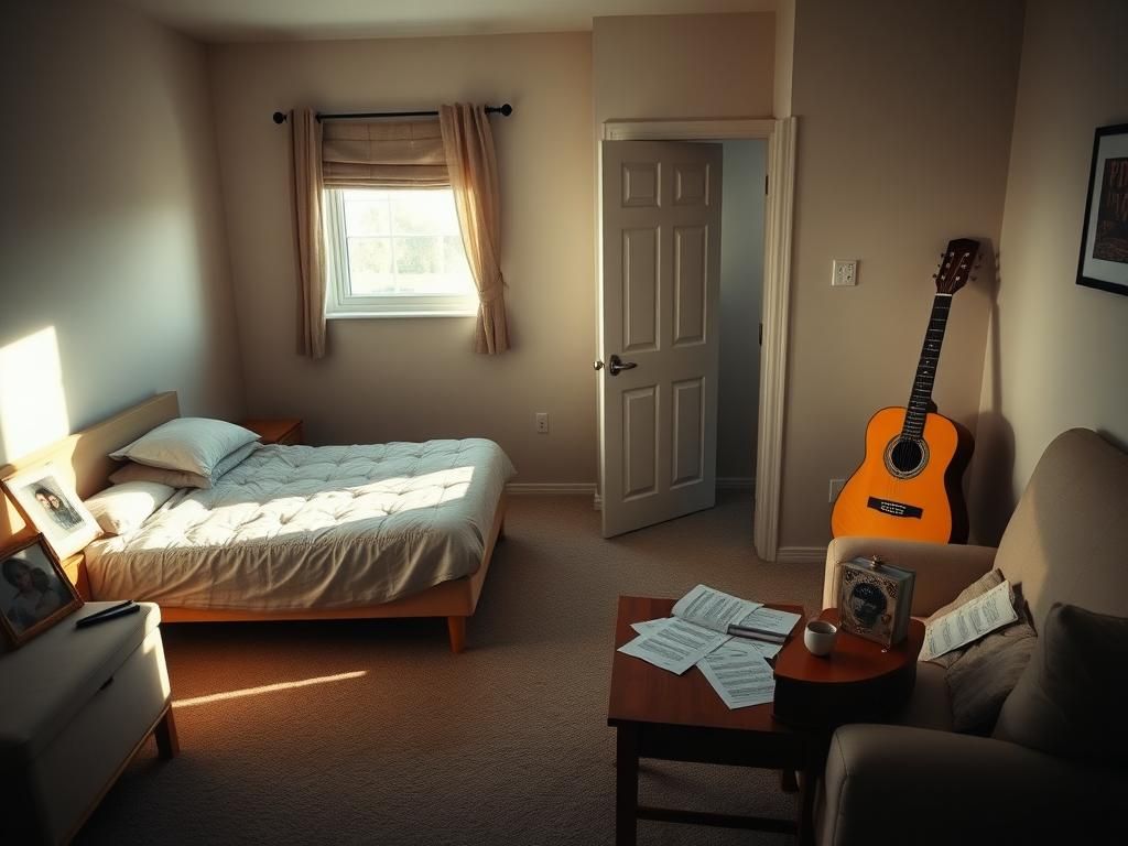 Flick International A serene family home interior depicting emotional distance in a relationship