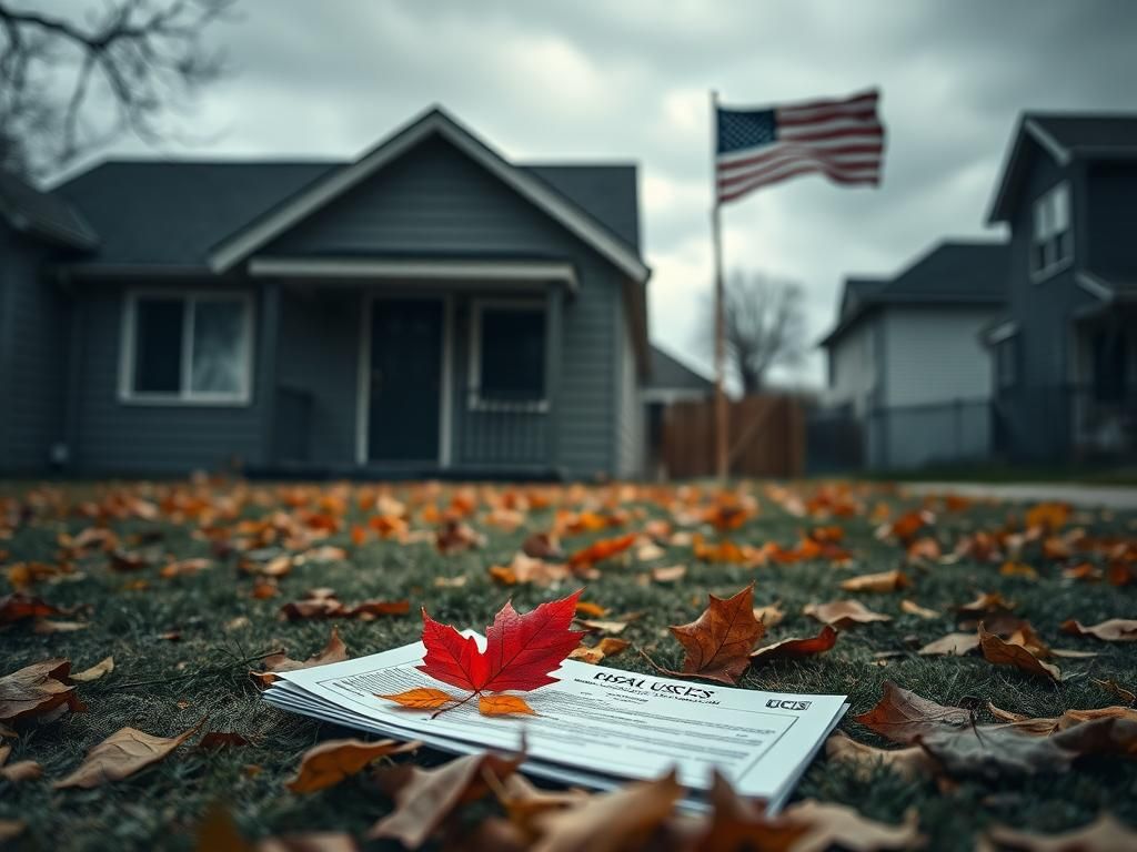 Flick International Forensic investigation scene in Minneapolis with USCIS notice on door